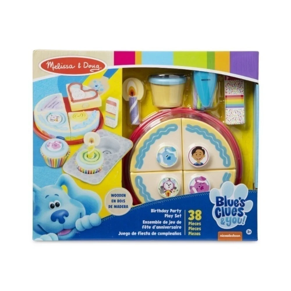 Melissa & Doug Blue's Clues & You! Wooden Birthday Party Play Set Toy 38 Pieces